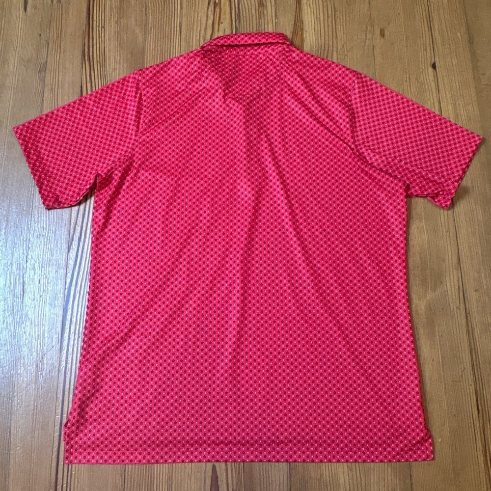 Fairway & Greene Polo Shirt Mens Red Star Print Patriotic Golf Top SIZE XL - Picture 6 of 6